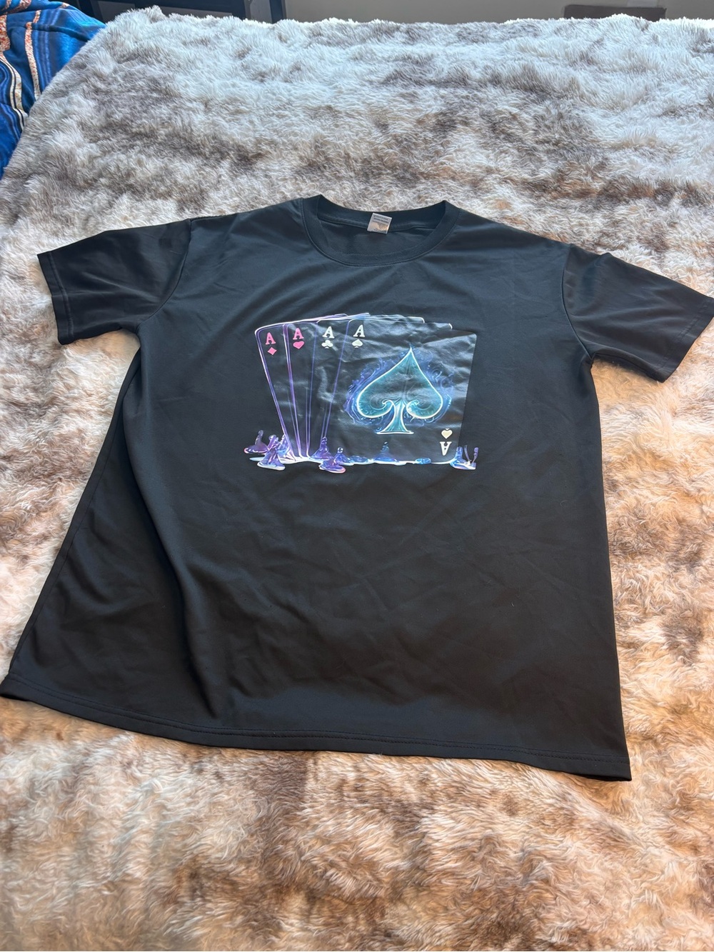Black Ace of Spades Graphic Short-Sleeve Tee